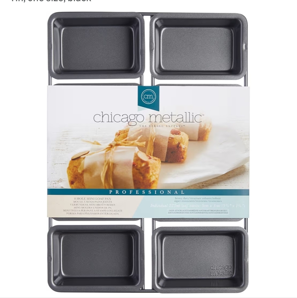 Chicago Metallic Non-Stick Mini Loaf Pan Set - Gray